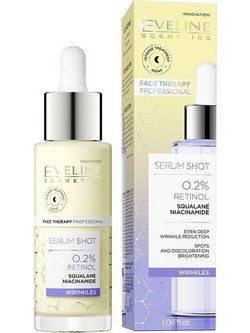 Eveline Shot 0.2% Retinol Wrinkles Αντιγηραντικό Serum Προσώπου με Ρετινόλη 30ml