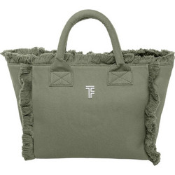 Feel & Touch Caribbean Υφασμάτινη Τσάντα Θαλάσσης Ώμου Χακί 24x26cm