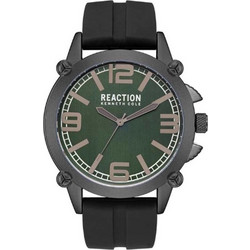 Kenneth Cole Reaction Ανδρικό Ρολόι με Μαύρο Καουτσούκ Λουράκι RK50091006