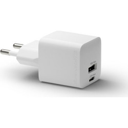dbramante1928 - Re-charge - Wall Charger GaN - USB-C+USB-A 25W+18W EU - White