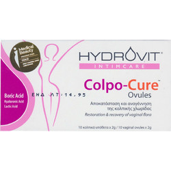 Hydrovit Colpo-Cure Ovules Κολπικά Υπόθετα 10τμχ