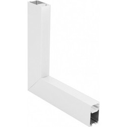 GLOBOSTAR ALP-CORNER-IN90 LUMILINE 61769 Επιφανειακό / Κρεμαστό Προφίλ Αλουμινίου Γωνία με Λευκό Γαλακτερό Πατητό Κάλυμμα για Ταινίες LED IP20 - Λευκό Ματ - Μ30 x Π3.5 x Υ7cm