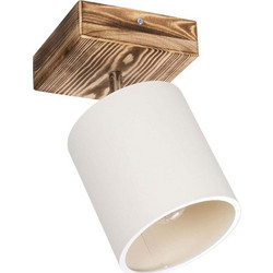 Φωτιστικό Οροφής - Πλαφονιέρα Cup 203-0057 14,5x14,5x25cm 1xE27 Brown-White GloboStar