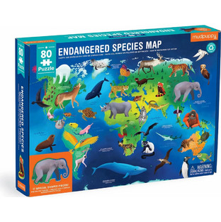 Παιδικό Puzzle Mudpuppy Eίδη Υπό Eξαφάνιση 80 Κομμάτια