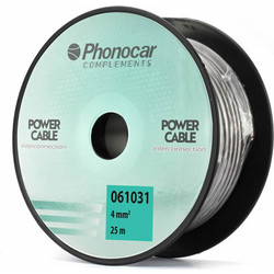 Καλώδιο ρεύματος 4 mm (12AVG) 25mt Γκρί - 06.103.1 Phonocar