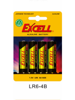 AA ΑΛΚΑΛ.ΜΠΑΤ.ΚΑΡΤΕΛΑ 4ΤΕΜ EXCELL - 2-EXLR6