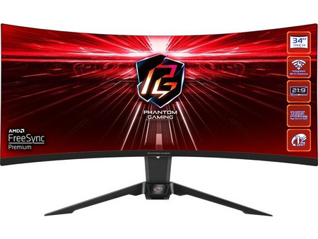 Asrock PG34WQ15R2B Ultrawide VA HDR Curved Gaming Monitor 34" 3440x1440 QHD 165Hz 1ms