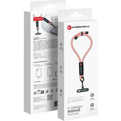 Forcell F-Design R10X40 - Λουράκι Καρπού για Θήκες Κινητών με Ρυθμιζόμενο Μάκρος (Μέγιστη Θηλιά 20 εκατοστά) σε Ροζ Xρώμα