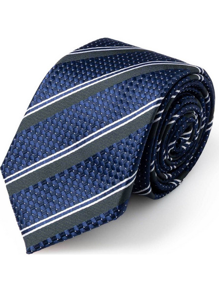 The Bostonians ανδρική γραβάτα με ριγέ σχέδιο Acorn - TIE72687 Μπλε Σκούρο