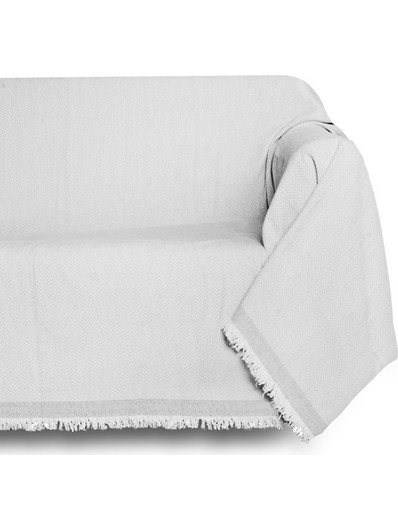 Σετ Τριών Τεμαχίων σε Σενίλ Ριχτάρια Soft Touch IDEATO Fishbone Ecru 180X180 180X250 180X300 - FISHBONE ECRU-4