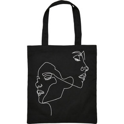 One Line Canvas Bag black one