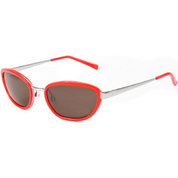 Sisley SY56902 Γυναικεία Γυαλιά Ηλίου Πεταλούδα Μεταλλικά Ασημί Κόκκινο με Καφέ Φακό
