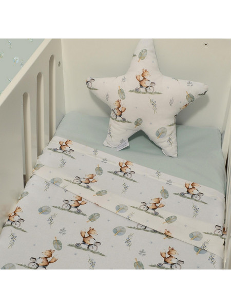 Baby Oliver Σετ Βρεφικά Σεντόνια Κούνιας Βαμβακερά με Λάστιχο 110x170 Des 423 3τμχ