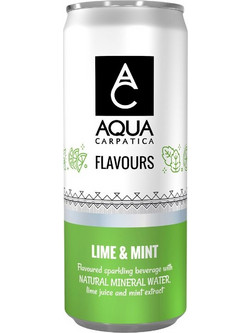 Ανθρακούχο Νερό με γεύση Lime - AQUA Carpatica - 330ml