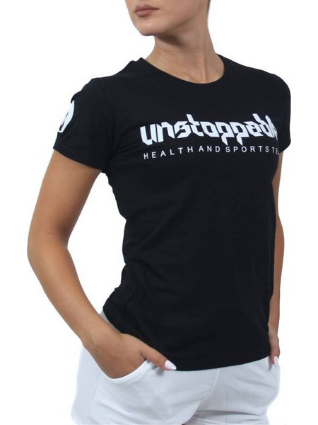 T-SHIRT UNSTOPPABLE Μαύρο Με Λευκό 23079 (H&S)