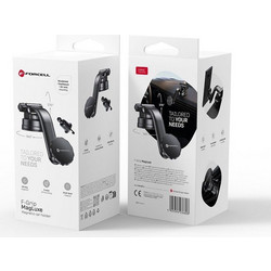 FORCELL F-Grip MagLuxe Μαγνητική Βάση Αυτοκινήτου Για Τζάμι/Ταμπλό/Αεραγωγό - Μαύρη