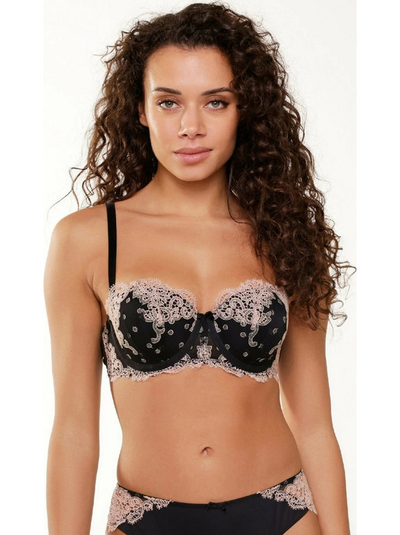 LingaDore Renia Σουτιέν Strapless με Μπανέλα Μαύρο
