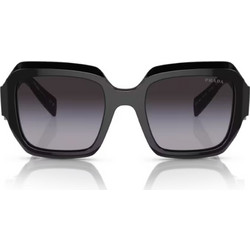 Prada PR28ZS 16K9/0A Γυναικεία Γυαλιά Ηλίου Oversized Κοκάλινα Μαύρα με Μαύρο Degradee Φακό