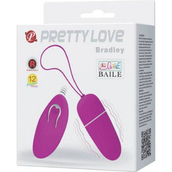 Pretty Love Bradley Δονητής Egg για Ζευγάρια με Τηλεχειριστήριο 7cm Μωβ