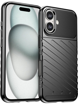 Thunder Case for iPhone 16 Plus Silicone Case - Black