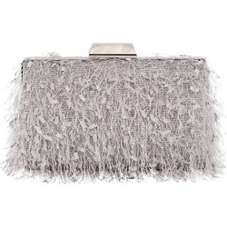 4Queens Γυναικείος Φάκελος Clutch Silver 17.5x13x6cm