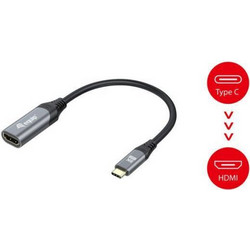 Equip Μετατροπέας USB-C male σε HDMI female Γκρι 1τμχ 133492