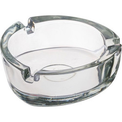 Τασάκι Γυάλινο Τριγωνικό Διάφανο 8x8.5cm