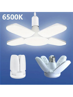 LED Λάμπα E27 Fan Shape 28W - Αναδιπλούμενη, Ψυχρό Λευκό 6500K, 220V