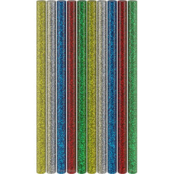GOOBAY ράβδοι σιλικόνης 77855, Φ11mm x 200mm, glitter διάφορα χρώματα, 10τμχ