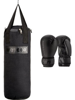 Meteor 6kg Punching Bag and 6oz Boxing Gloves Set