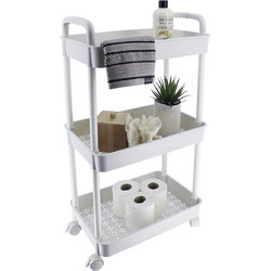 Ραφιέρα με 3 ράφια abs με ρόδες 77x38x26,50 cm Eurocasa