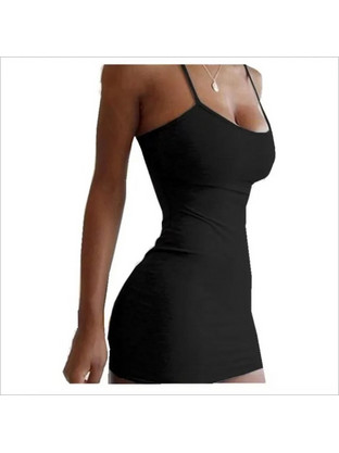 Nightclub Outdoor Mini Black Dress