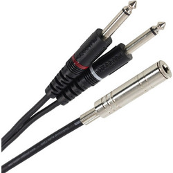 PLUGGER Τερματισμένο Καλώδιο Τύπου Υ Stereo Jack Female - 2x Mono Jack Male, 3m