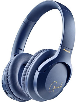NGS Artica Greed Ασύρματα Bluetooth Ακουστικά Over Ear Μπλε