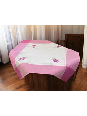 ΤΡΑΠΕΖΟΜΑΝΤΗΛΟ ΛΙΝΟ ΜΕ ΚΕΝΤΗΜΑ GRAPE 15580-3 140Χ180 140Χ180 ΡΟΖ