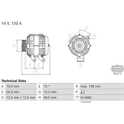 Bosch Γεννήτρια - 0 986 082 100