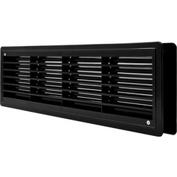 EL02-129 DOOR GRILLE 115x430MM, ΜΑΥΡΟ - 500196/BL