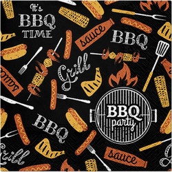 Χαρτοπετσέτες BBQ PARTY σετ20τμχ 33x33cm