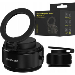 Βάση Κινητών Αυτοκινήτου Spacecase Vacuum Magnetic Mount MagAuto S1 με Βεντούζα & MagSafe για Παρμπρίζ και Λείες Επιφάνειες - Black (5905719132972)