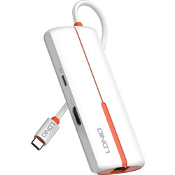 LDNIO docking station DS-26H, 6 θυρών, USB-C σύνδεση, 4K, 100W PD, λευκό