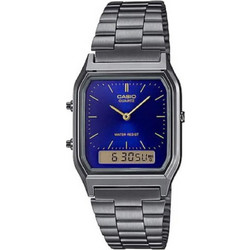 Casio Classic Ανδρικό Ρολόι Χρονογράφος με Γκρι Μεταλλικό Μπρασελέ AQ-230EGG-2AEF
