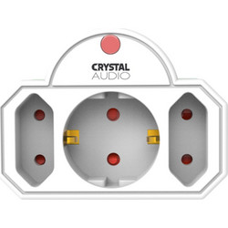 Crystal Audio CRYSTAL AUDIO SPW21-1300-70 Λευκό Πολύπριζο Προστασίας 1 Θέσης Schuko - 2 Απλών Θέσεων 1300j/70