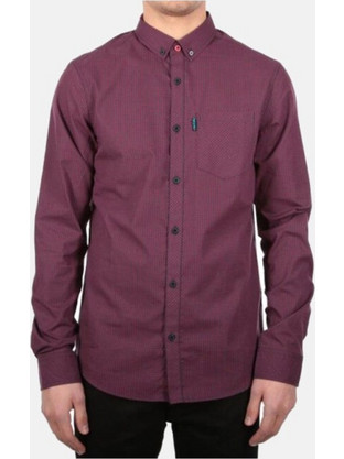 IRIEDAILY Men Kieran Ls Shirt - NAVY RED - 5451200-353