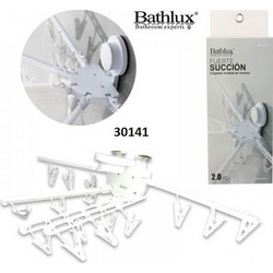 Bathlux Κρεμάστρα Ρούχων από Πλαστικό σε Λευκό Χρώμα 30141
