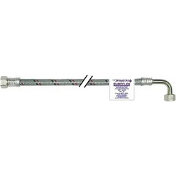 Σπιράλ Σύνδεσης EUROFLEX Acciaio Θηλ. - Θηλ. 3/8'' x 3/8'' Inox Γωνία 80cm για Καυστήρες (30-0308)