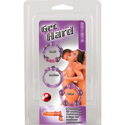 You2Toys Get Hard Cockrings Σετ Ελαστικά Δαχτυλίδια Πέους & Όρχεων Σιλικόνης Μωβ 3τμχ
