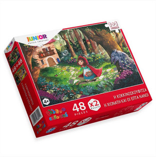 Παιδικό Puzzle Ελληνοεκδοτική Η Κοκκινοσκουφίτσα, η Χιονάτη & οι Nάνοι 2x48 Κομμάτια
