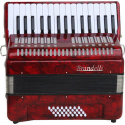 BRANDELLI 32B II Pearl Red Ακορντεόν Kόκκινο