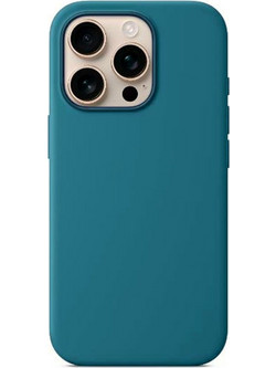 Θήκη Σιλικόνης/Liquid Silicone Case για iPhone 16 Pro Max, πετρόλ