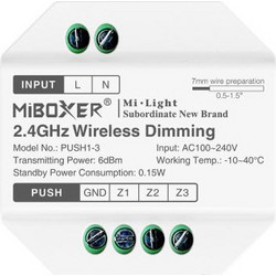 Ασύρματο Dimmer Κυτίου RF AC 230V 360W PUSH1-3 MIBOXER